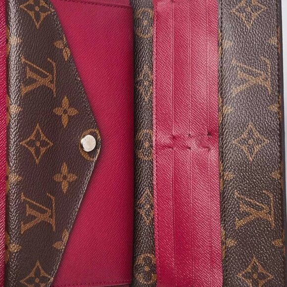 Louis Vuitton Fuchsia Epi Leather and Monogram Canvas Marie-Lou Long Wallet - Picture 4 of 10